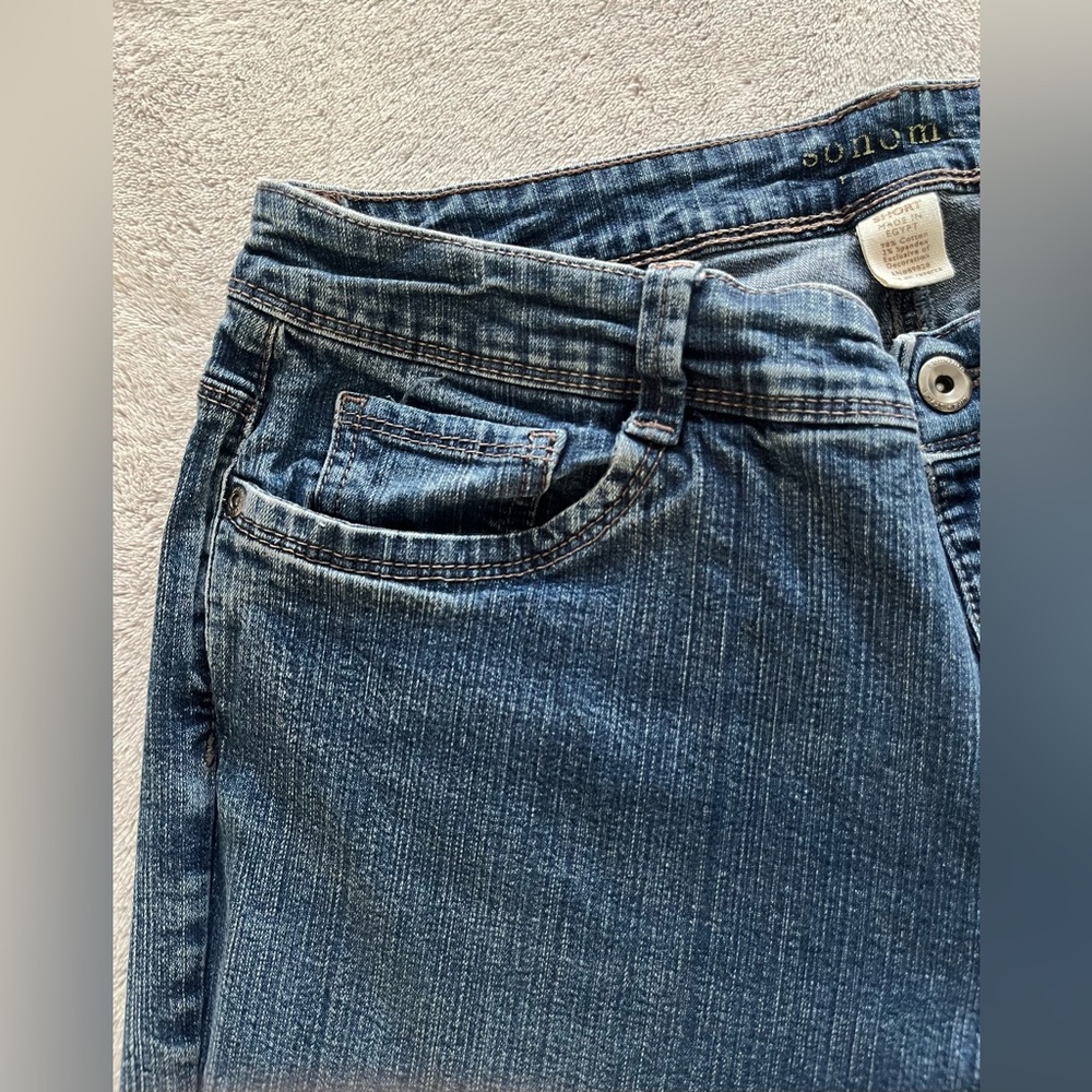 Navy Sonoma Bootcut Denim Jeans Women’s Size 16 Short - Picture 6 of 13